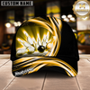 Maxcorners Bowling Strike Dynamic Swirl Multicolor Options Personalized Name, Team Name 3D Cap