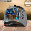 Maxcorners Deer Hunting Antler Buck Camo Design Multicolor Options Personalized Name 3D Cap