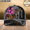 Maxcorners Deer Hunting Antler Buck Woodland Style Multicolor Options Personalized Name 3D Cap
