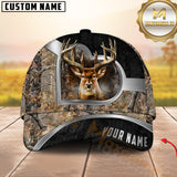 Maxcorners Silver Deer Hunting Camo Multicolor Options Personalized Name 3D Cap