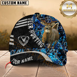 Maxcorners Hunting Deer Camo Woods Multicolor Options Personalized Name 3D Cap