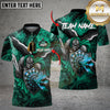 Medieval knight-themed darts shirt with flaming darts striking a shield-shaped dartboard. Fiery red and black design.
