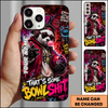 Maxcorners Bowling Panda Graffiti Multicolor Personalized Name 3D Phone Case
