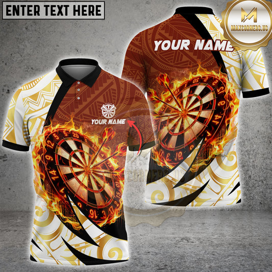 Maxcorners Darts Tribal Pattern Multicolor Options Personalized Name, Team Name 3D Shirt (4 Colors)