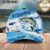 Maxcorners Fishing Splash Fish Scale Multiple Options Personalized Name 3D Cap (12 Fish Species)