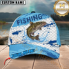 Maxcorners Fishing Splash Fish Scale Multiple Options Personalized Name 3D Cap (12 Fish Species)
