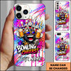 Maxcorners Bowling Beer Cheers Party Multicolor Personalized Name 3D Phone Case