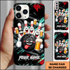 Maxcorners Funny Bowling Ball And Pins Beer Drunk Multicolor Personalized Name 3D Phone Case