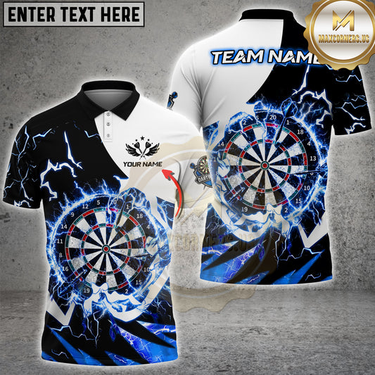 Maxcorners Dartboard Storm Power Multicolor Options Personalized Name, Team Name 3D Shirt (4 Colors)