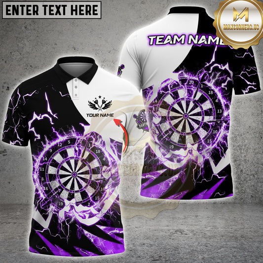 Maxcorners Dartboard Storm Power Multicolor Options Personalized Name, Team Name 3D Shirt (4 Colors)
