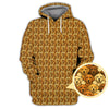 Maxcorners Crazy Golf Polos For Men, Golden Retriever Pattern Golf Shirt, Funny Golf Shirts