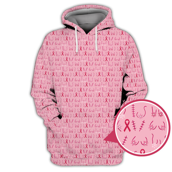Maxcorners Breast Cancer Golf Shirt, Ladies Golf Shirts, Pink Pattern Golf Shirt For Golfer