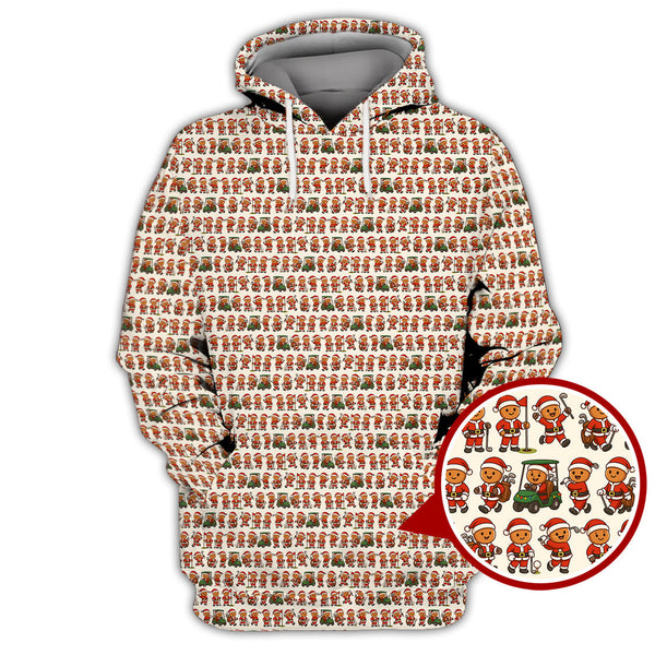 Maxcorners Funny Pattern Golf Shirt For Golfer, Christmas Golf Shirt, Golf Gift For Men