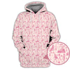 Maxcorners Breast Cancer Golf Shirt, Ladies Golf Shirts For Golfer, Pink Pattern Golf Shirt
