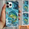 Maxcorners Ethereal Deep Water Waves Design Custom Name Fishing Phone Case