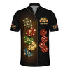 Maxcorners Craps T Shirt Custom Name, Poker Chips and Craps Design, Casino Poker Polo ShirtLM1009
