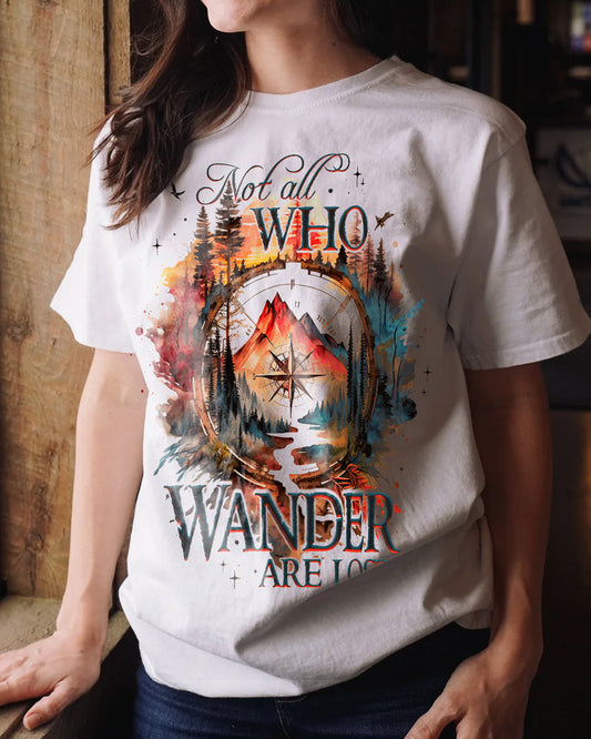 Maxcorners Not All Who Wander Are Lost Cotton Shirt LM2101