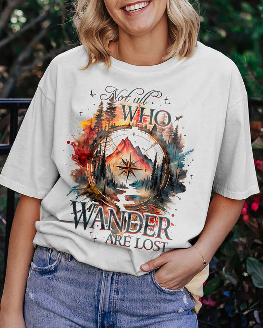 Maxcorners Not All Who Wander Are Lost Cotton Shirt LM2101