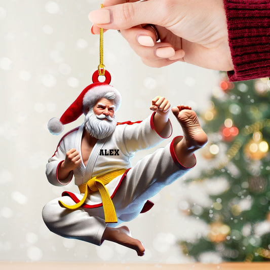 Maxcorners Custom Ornament, Judo Santa Ornament, Christmas Decor 2D Flat LM2211
