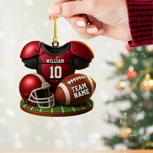 Maxcorners Football Team Christmas, Home Decor, Christmas Ornament, Personalized Ornament 2D Flat LM2111