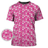 Maxcorners American Tatas Funny Golf Shirt, Pattern Golf Polos For Women,Breast Cancer Golf Shirt For Golfers