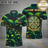 Maxcorners Luckiest Shamrock Darts Jersey Personalized Name, Team Name 3D Shirt