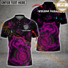 Maxcorners Darts Neon Wolf Dart Multicolor Customized Name, Team Name 3D Shirts