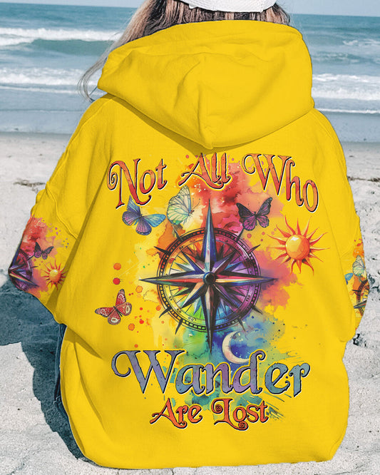 Maxcorners Not All Who Wander Are Lost Compass All Over Print LM2101