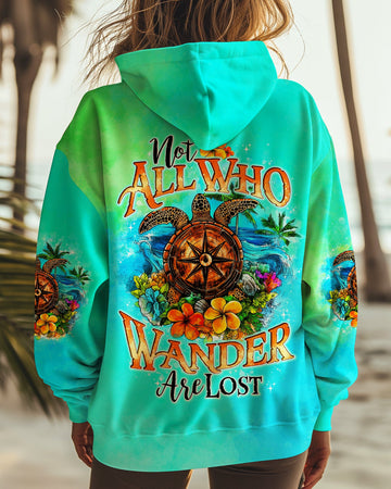 Maxcorners Not All Who Wander Are Lost Turtle All Over Print LM2101