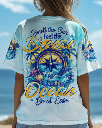 Maxcorners Smell The Sea Feel The Breeze Compass All Over Print LM1501