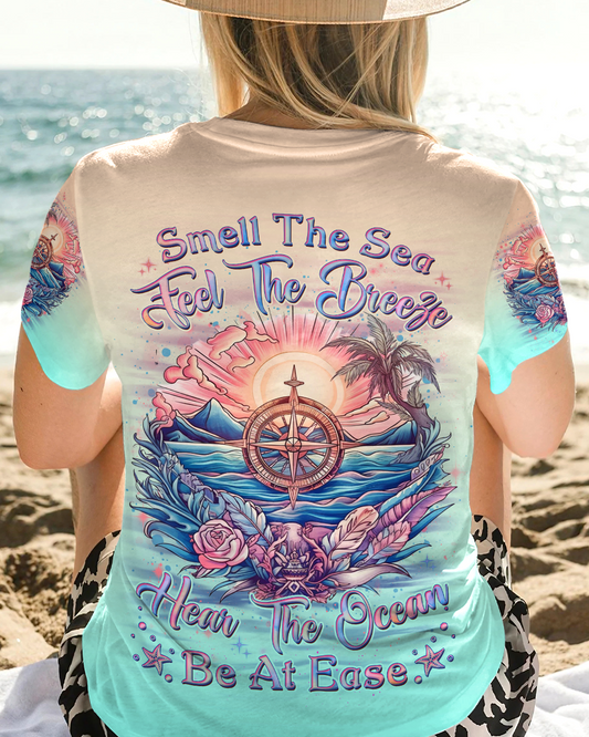 Maxcorners Smell The Sea Feel The Breeze Compass All Over Print LM2101
