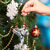 Maxcorners Karate Santa Ornament, Personalized Ornament 2D Flat LM2211