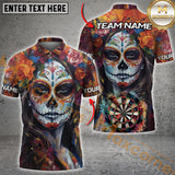 Maxcorners Day of the Dead Darts Jersey Multicolor Option Customized Name, Team Name 3D Shirt