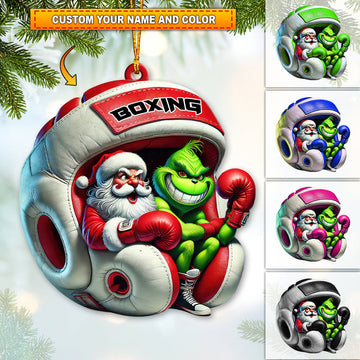 Maxcorners Custom Name Boxing Ornament, Christmas Gift for Boxing Lover 2D Flat LM2111