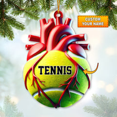 Maxcorners Custom Name Tennis Ornament, Tennis Christmas Gift 2D Flat LM2111