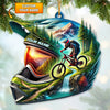 Maxcorners Custom Name Mountain Bike Ornament, Mountain Bike Lover Christmas Gift 2D Flat LM2111