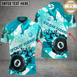 Maxcorners Ball 8 Pool Paint Fire Flame Billiard Jersey Multicolor Options Personalized Name, Team Name 3D Shirt