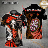 Maxcorners Darts Spartan Multicolor Option Customized Name, Team Name 3D Shirt