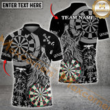 Maxcorners Darts Wolf Viking Style Multicolor Option Customized Name, Team Name 3D Shirt