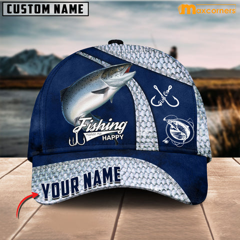 Maxcorners Personalized Salmon Fishing Cap