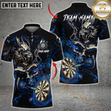 Maxcorners Darts Dragon And Skull Flame Multicolor Option Customized Name, Team Name 3D Shirt