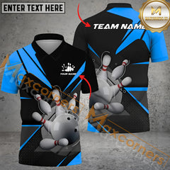 Maxcorners Electric Bowling Jersey Multicolor Option Customized Name, Team Name 3D Polo Shirt