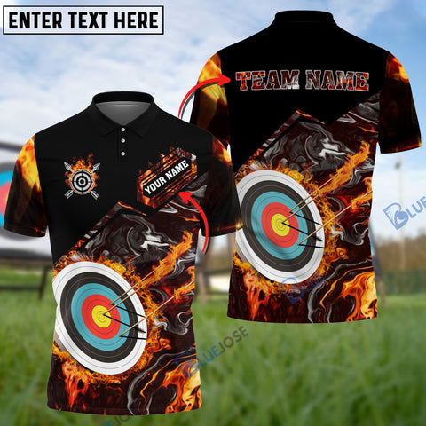 Maxcorners Archery Fire Personalized Name 3D Shirt