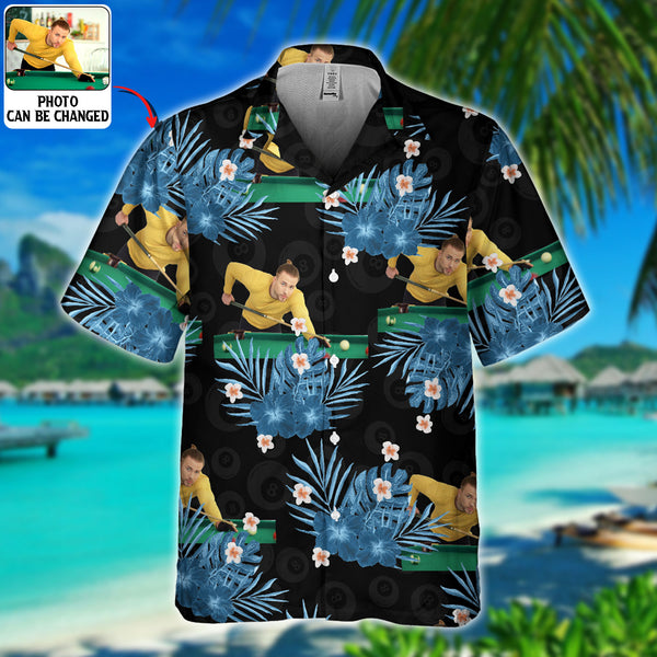 (Photo Inserted) Maxcorners Billiard Personalized Hawaiian Shirt