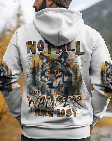 Maxcorners Not All Who Wander Are Lost Wolf All Over Print LM2101
