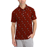 Maxcorners USA Golf Shirt For Golfer, Christmas Golf Shirt, Funny Pattern Golf Shirt For Men