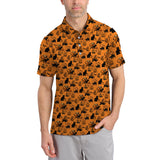 Maxcorners Funny Pattern Golf Shirt, Cat Golf Shirt For Golfer, Halloween Golf Shirt