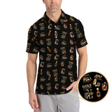Maxcorners Golf And Bourbon Pattern Polos, Women’s Golf Shirt, Golf Gift For Golfers