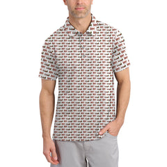 Maxcorners Christmas Golf Shirt, Xmas Golf Shirt For Golfer, Funny Pattern Golf Shirt For Men