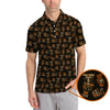 Maxcorners Skeleton Pattern Golf Shirts, Funny Golf Polos For Men, Halloween Golf Shirt For Golfers